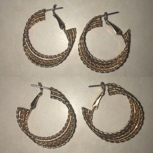 *FREE with Bundle* Gold-Colored Twisted Braid Hoops